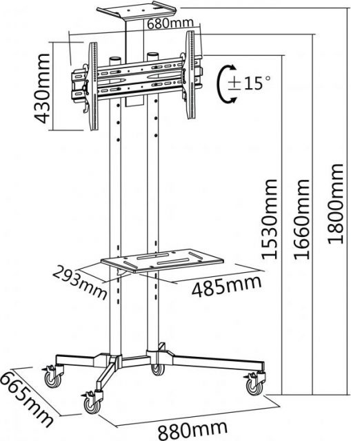 FS-401 stalak tehnički crtež